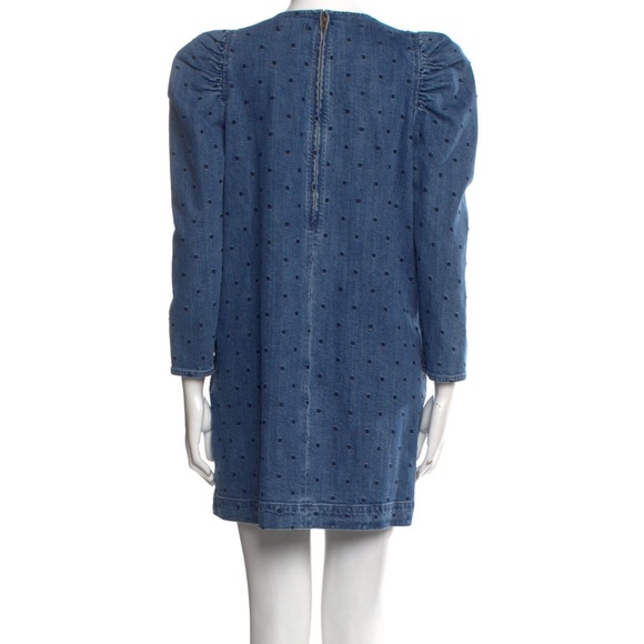 SEA NY Denim dress with polka dots - Picture 3 of 4